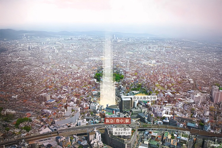 現地周辺航空写真｜ザ・パークハウス豊中